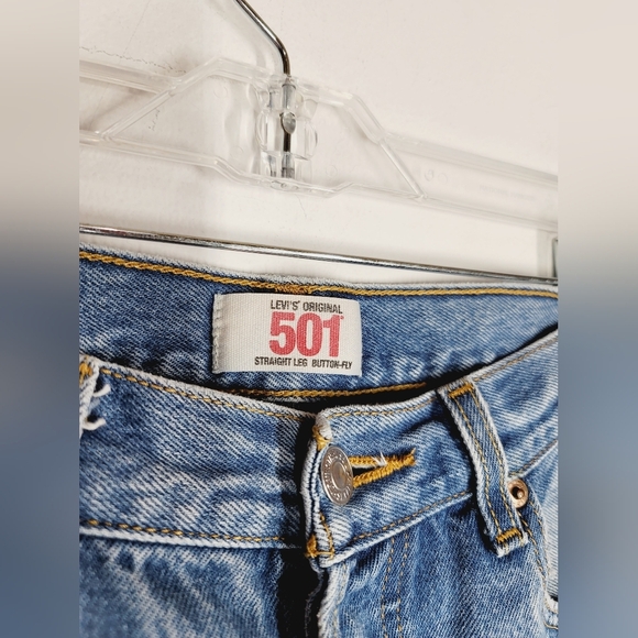 Levi's Men's 501 Vintage Straight Leg Button-Fly Jeans, Size 34 - Picture 3 of 7